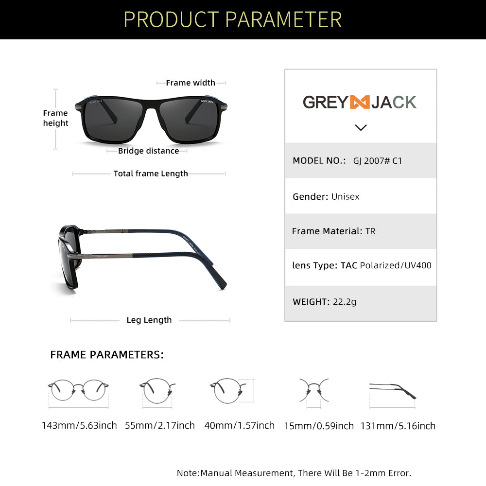 Shine Black Gun Frame Black Lens