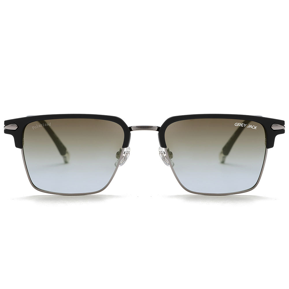 Black Silver Frame Light Brown Lens