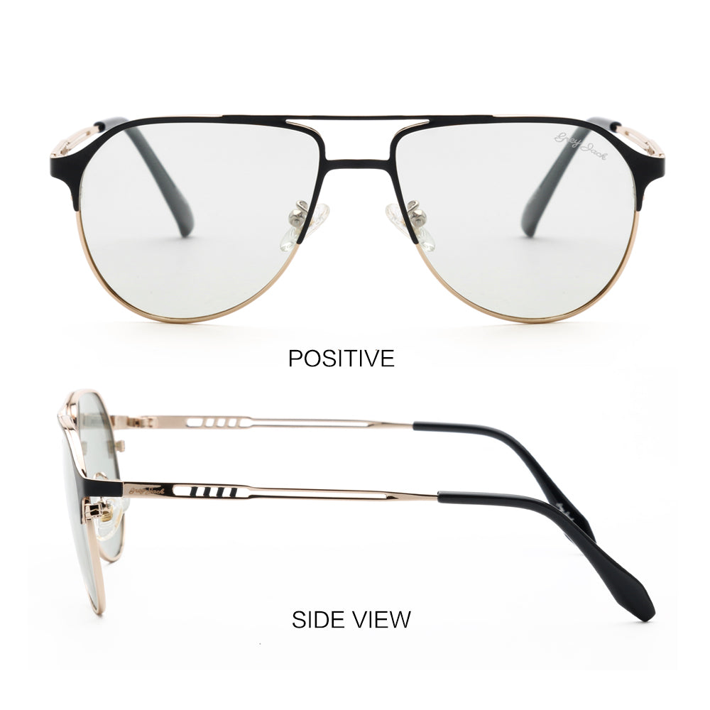 Black Golden Frame Photochromic Lens