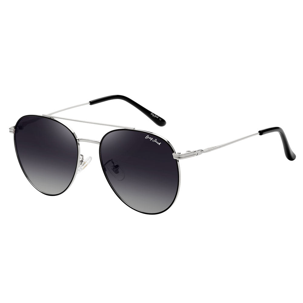 Silver Black Frame Double Black Lens