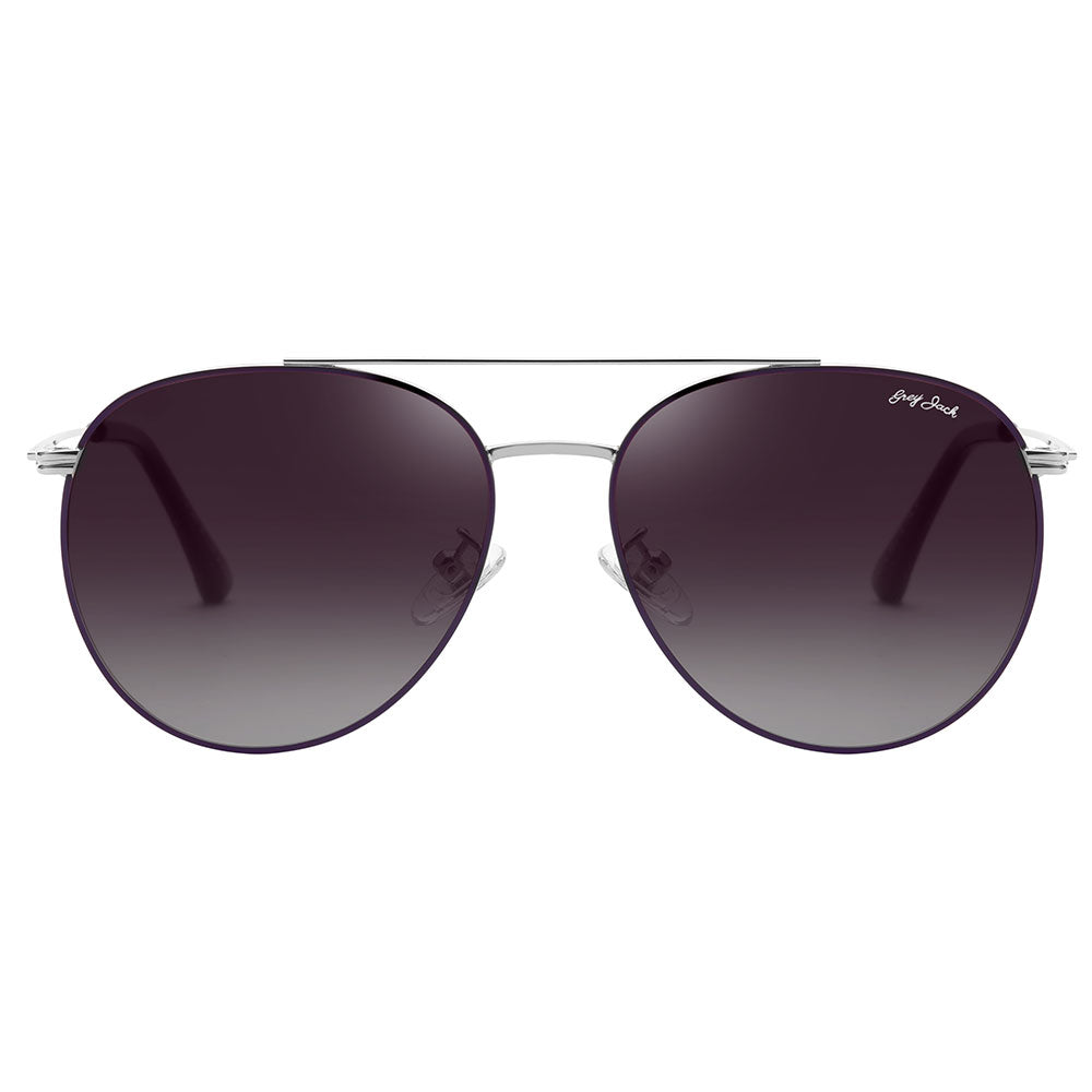 Silver Frame Purple Lens