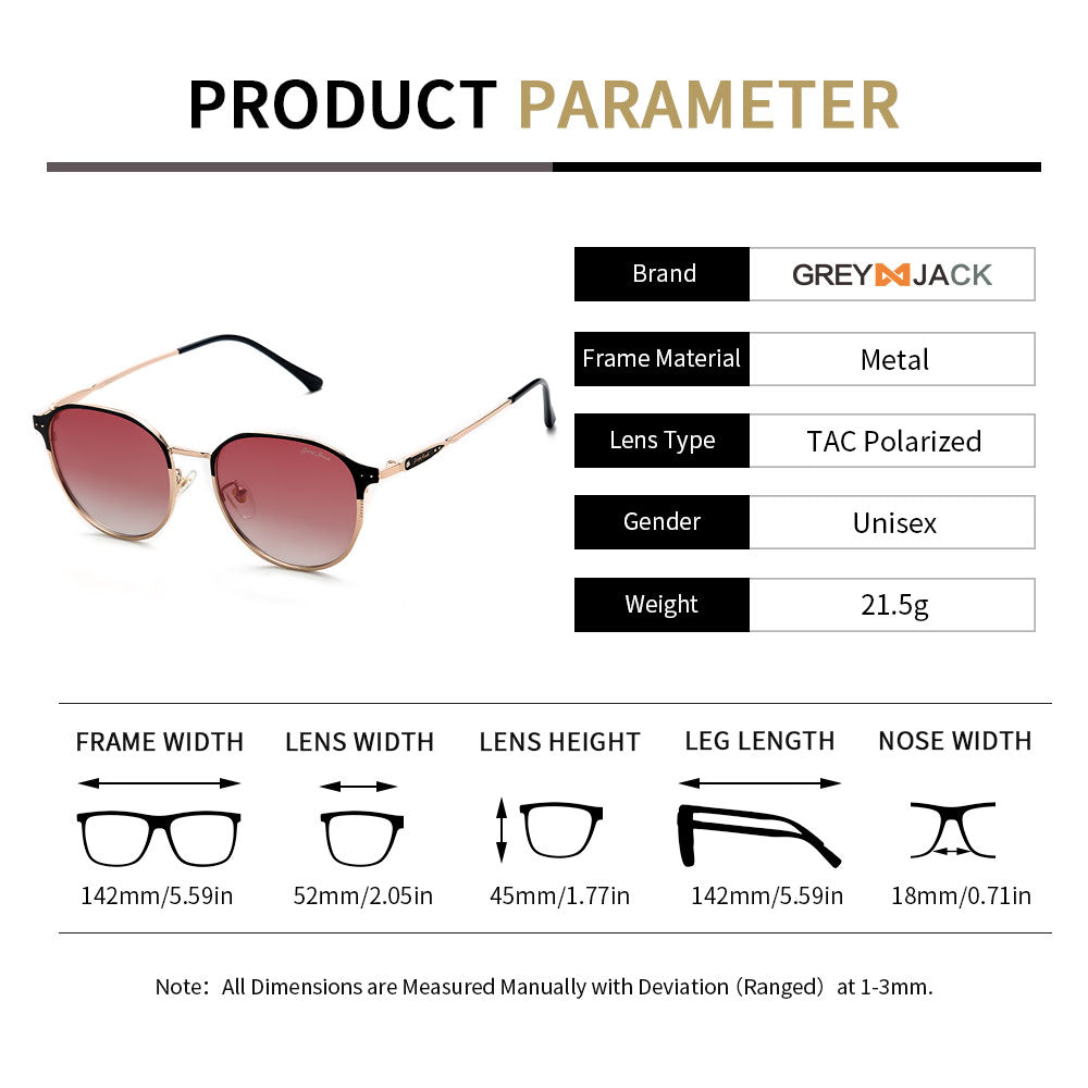 Gold Black Frame Gradient Pink Lens