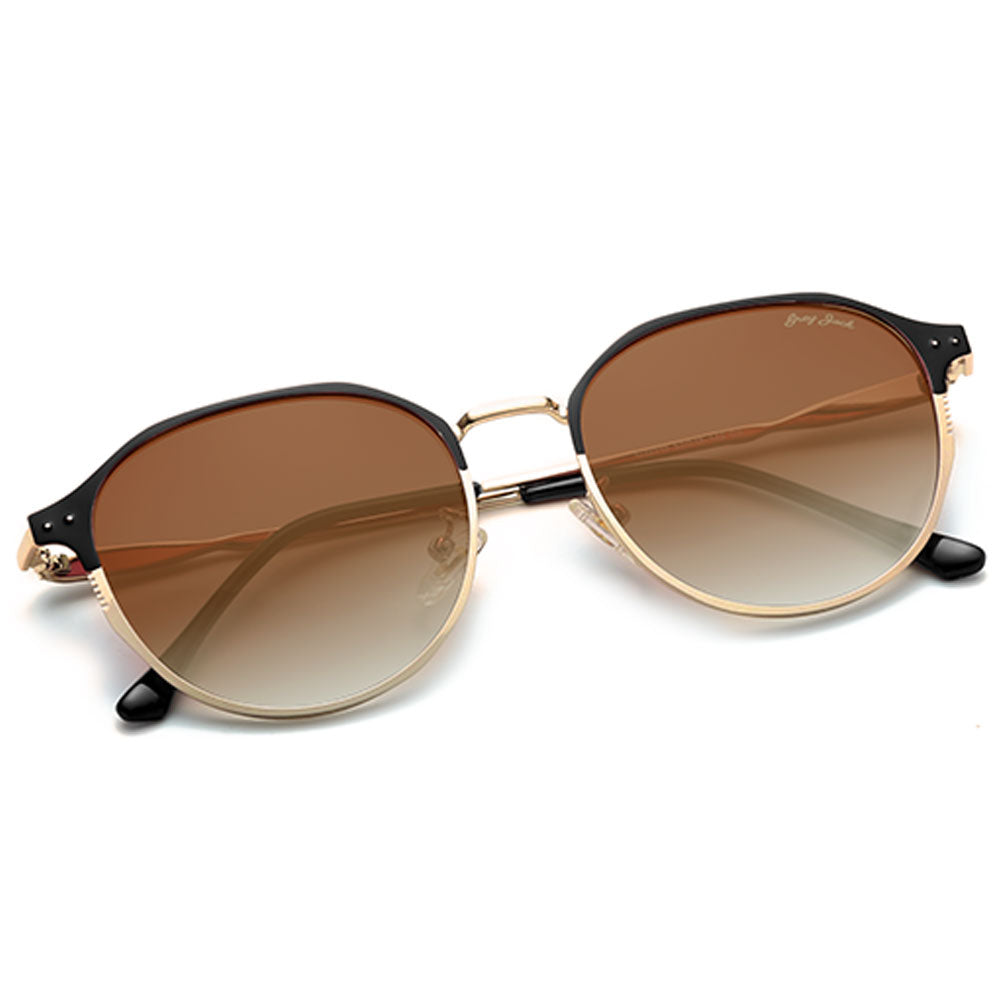 Gold Black Frame Gradient Brown Lens