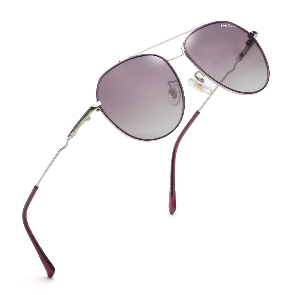 Silver Purple Frame Double Purple Lens