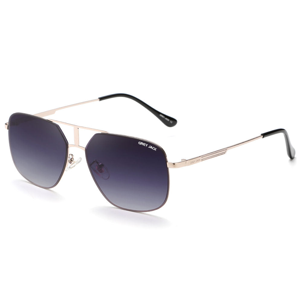 Gold Frame Double Black Lens