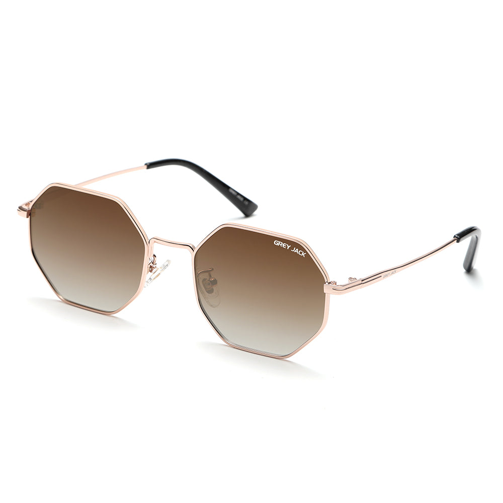 Golden Frame Double Brown Lens