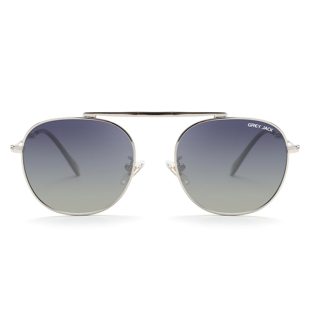 Silver Frame Double Blue Lens