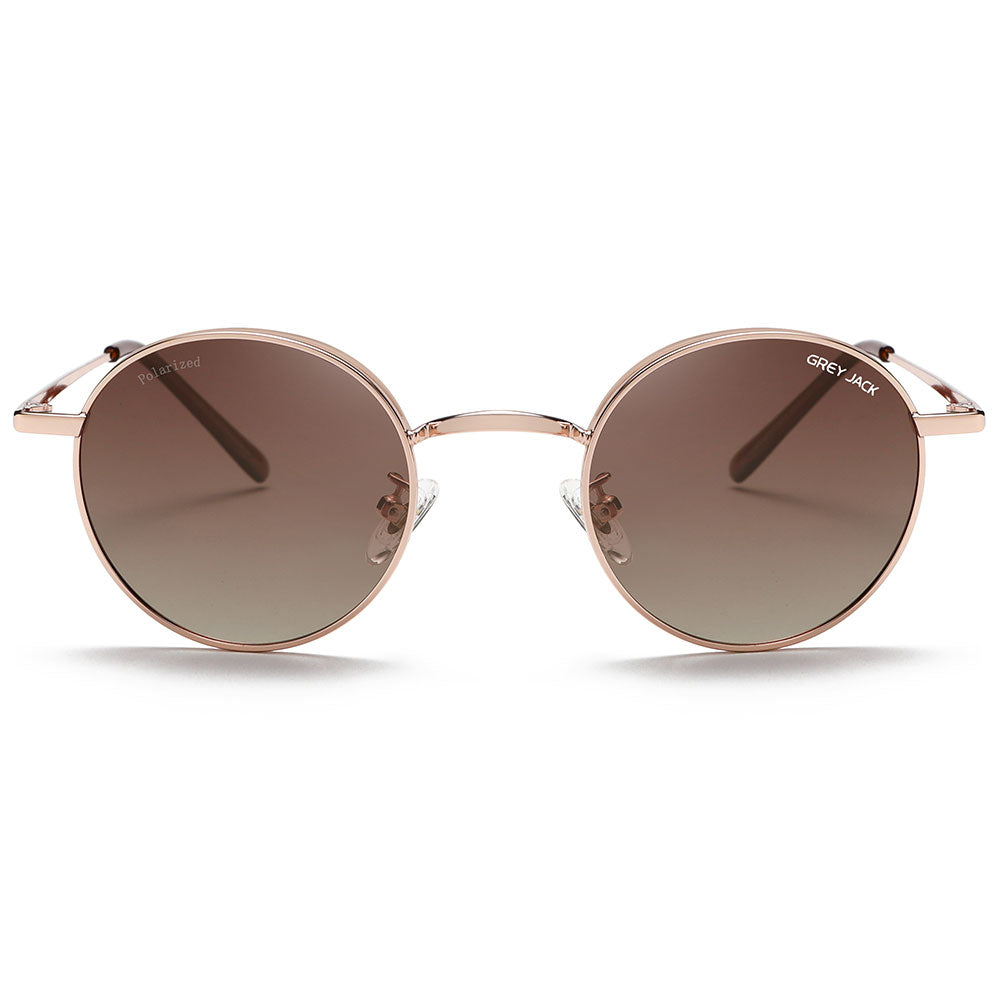 Gold Frame Double Brown Lens
