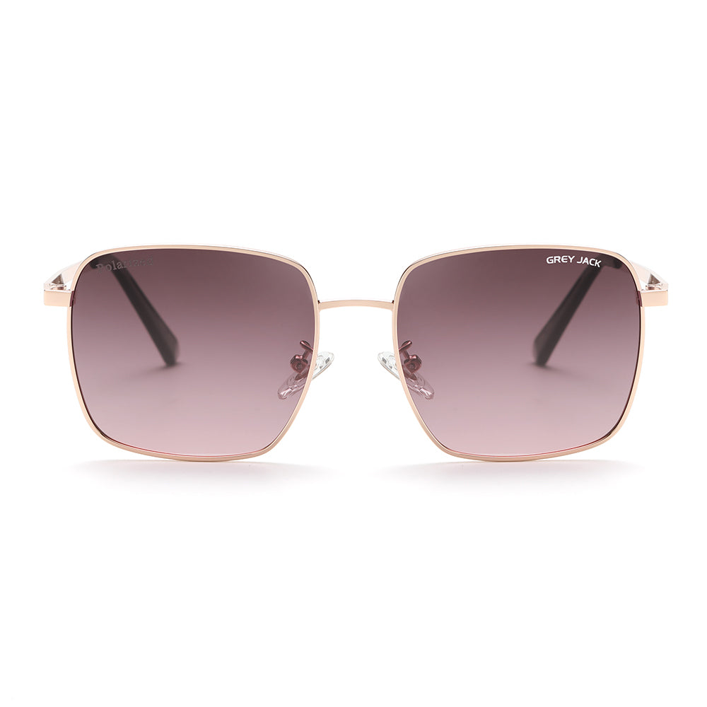 Gold Frame Double Purple Lens