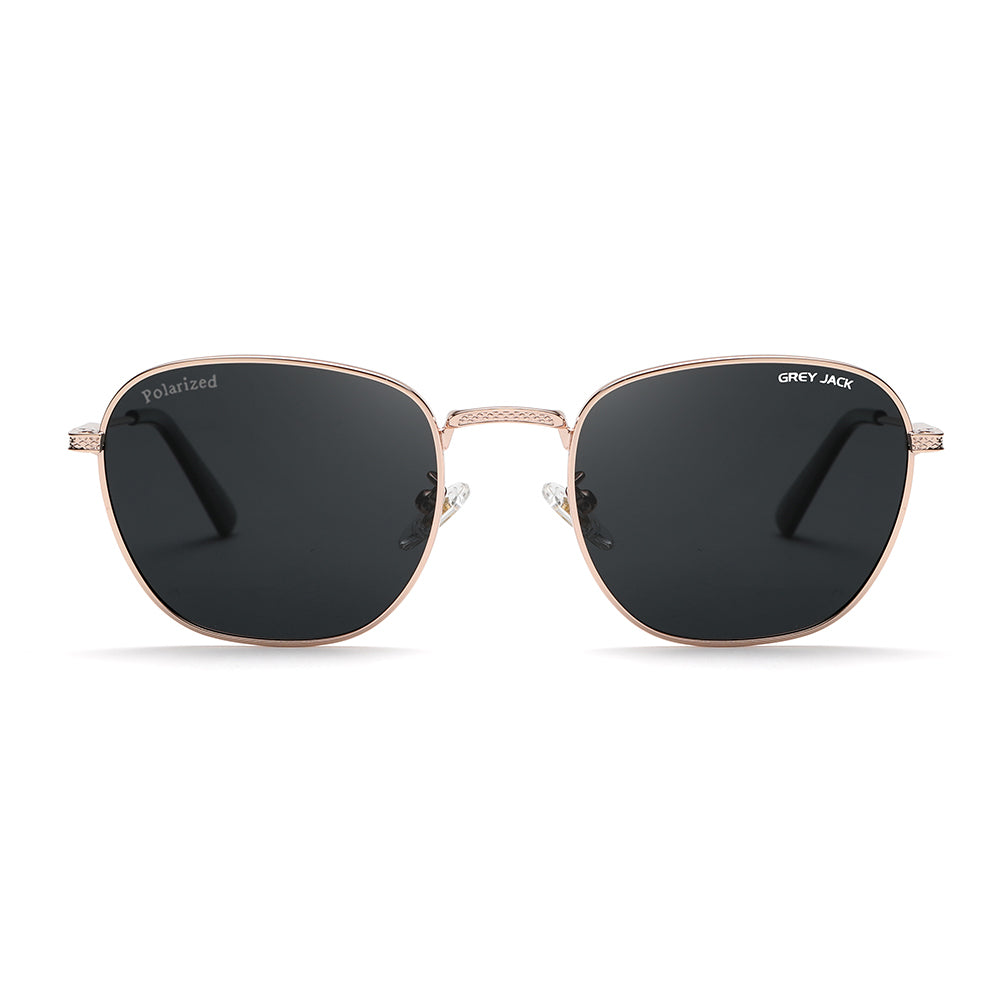 Gold Frame Black Lens