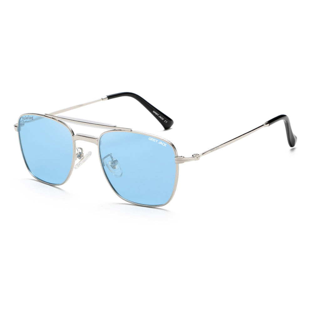 Silver Frame Ice Blue Lens