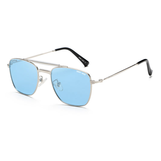 Silver Frame Ice Blue Lens