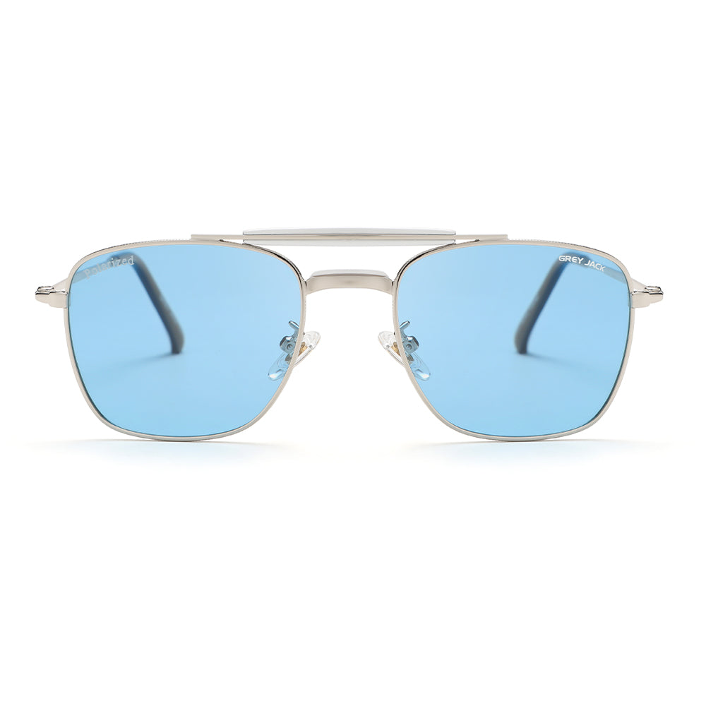 Silver Frame Ice Blue Lens