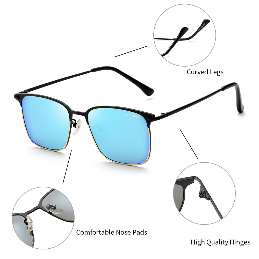 Black(Gold) Frame Ice Blue Lens