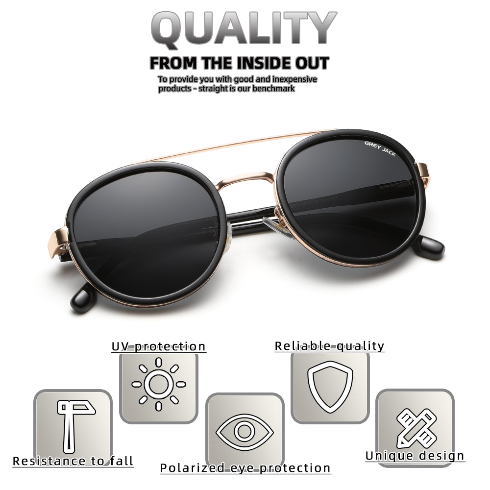 Gold Black Frame Black Lens