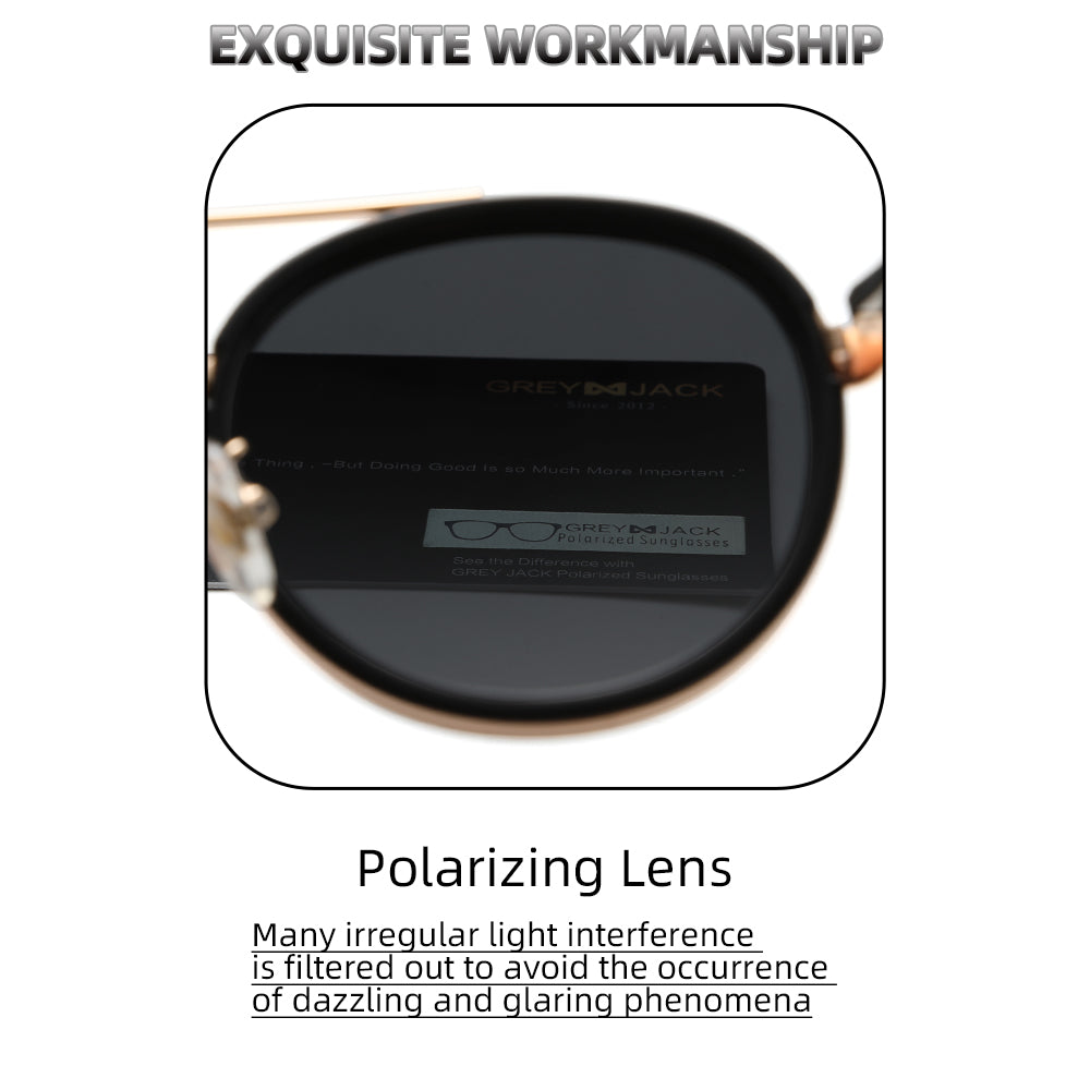 Gold Black Frame Black Lens
