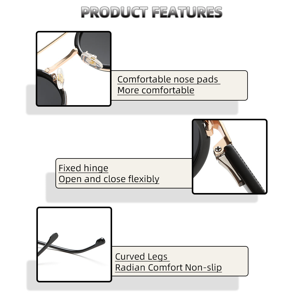 Gold Black Frame Black Lens