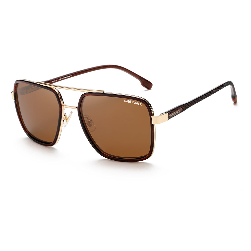 Gold Brown Frame Brown Lens