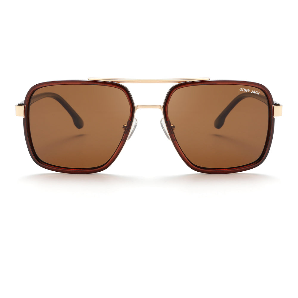Gold Brown Frame Brown Lens