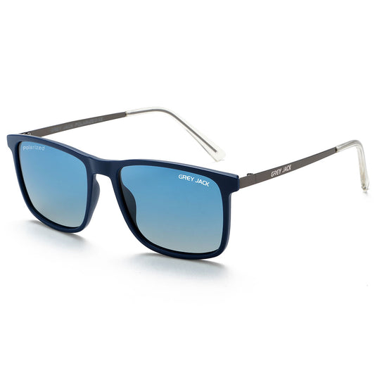 Matte Blue Gun Frame Double Blue Lens