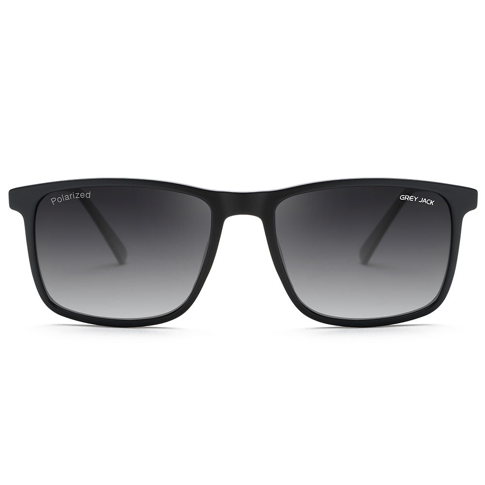 Matte Black Gold Frame Double Black Lens