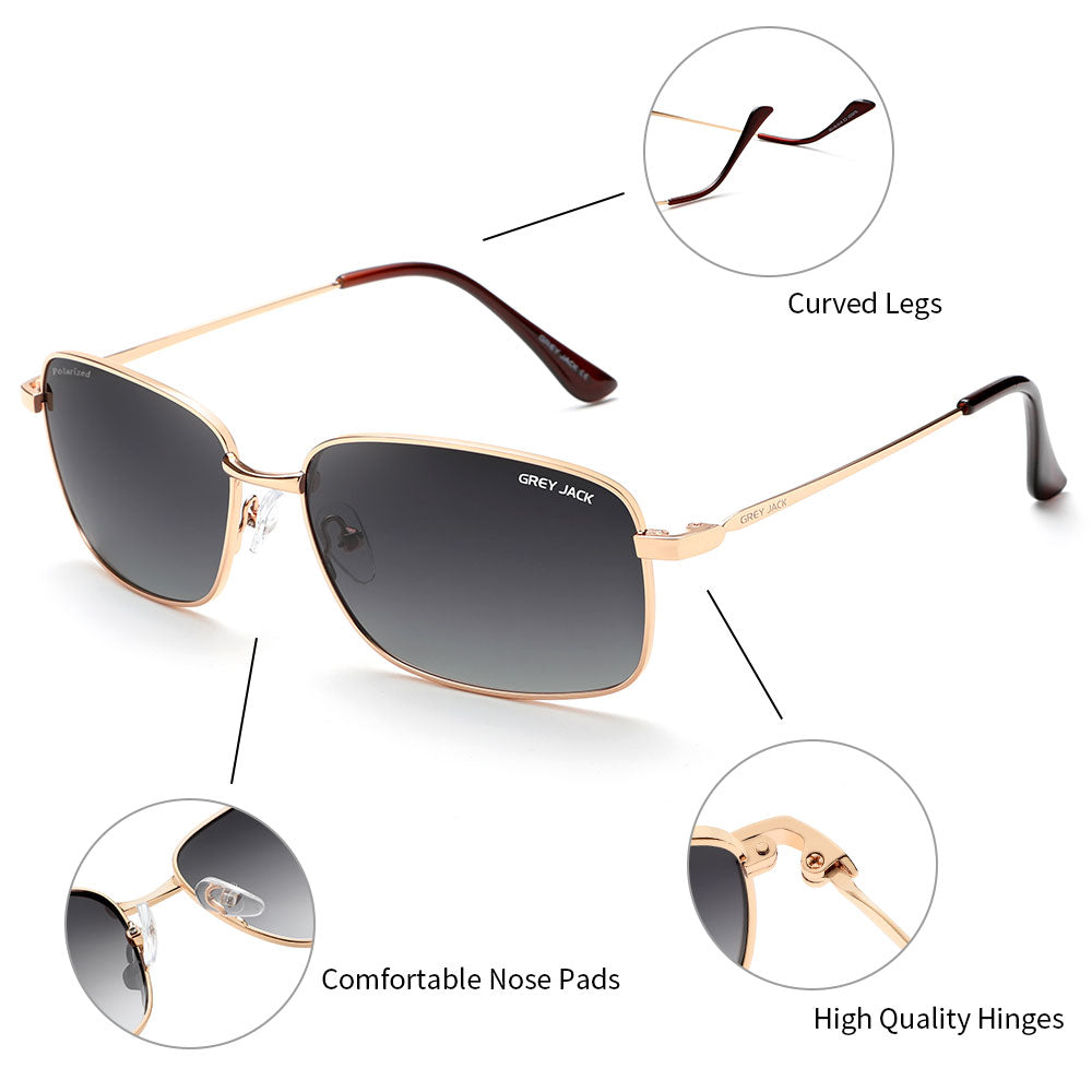 Golden Frame Double Black Lens