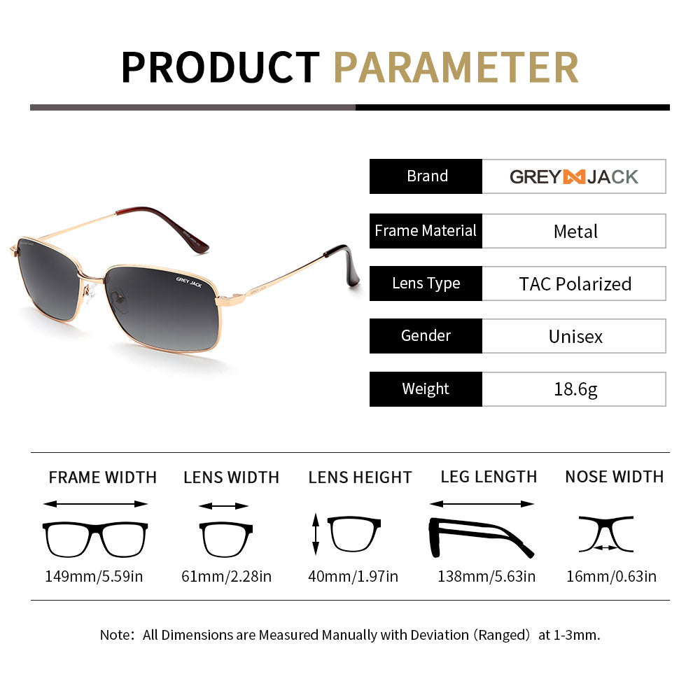Golden Frame Double Black Lens