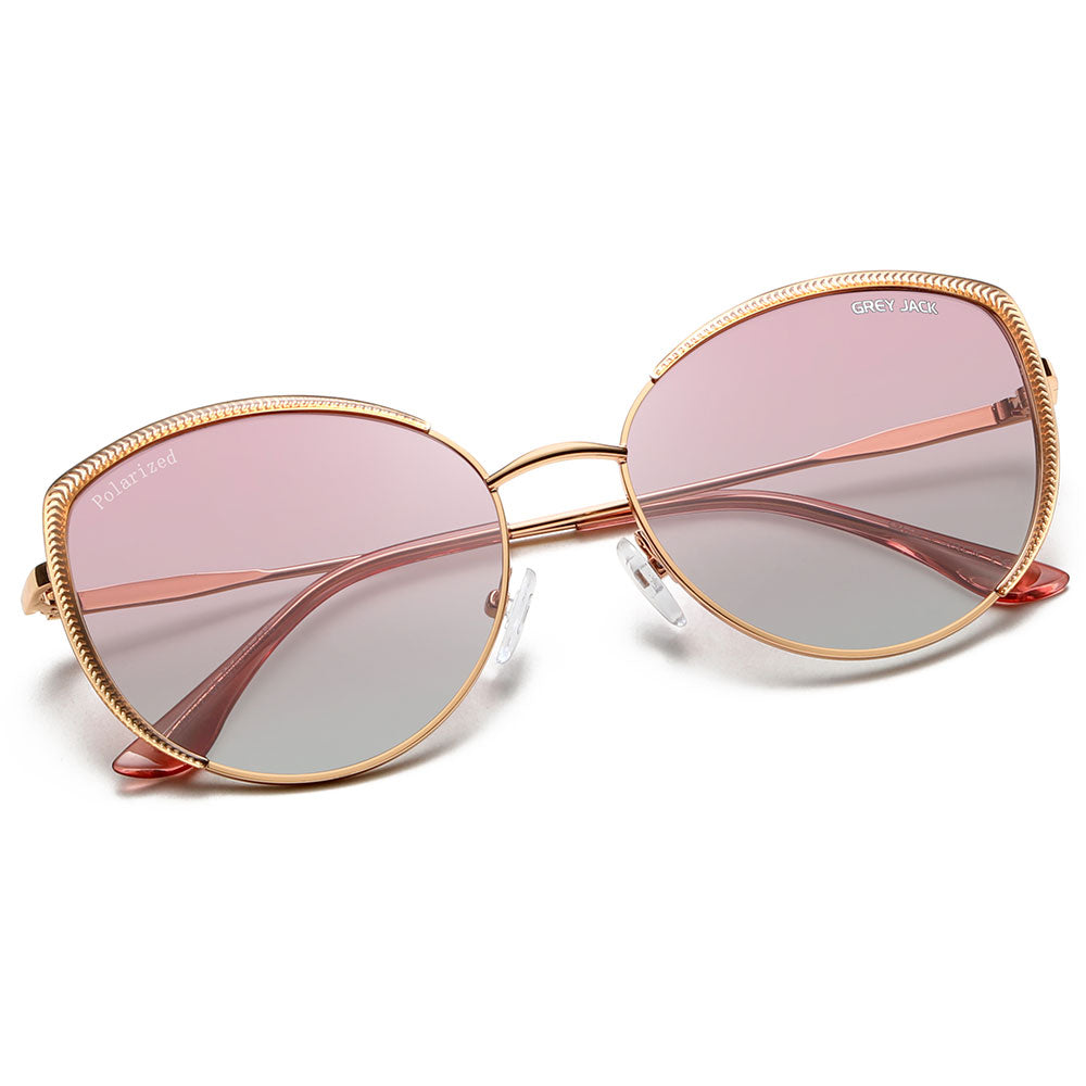 Golden Frame Double Pink Lens