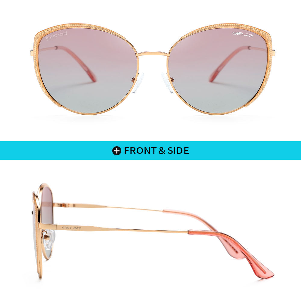 Golden Frame Double Pink Lens