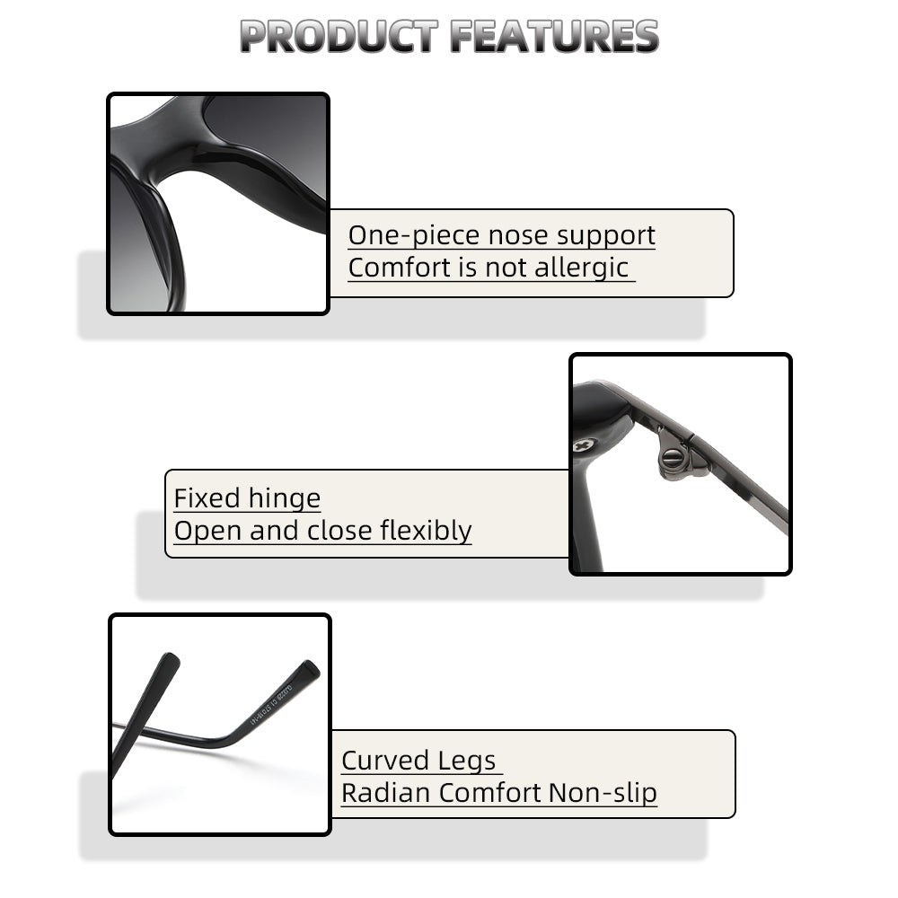 Shine Black Gun Frame Black Lens