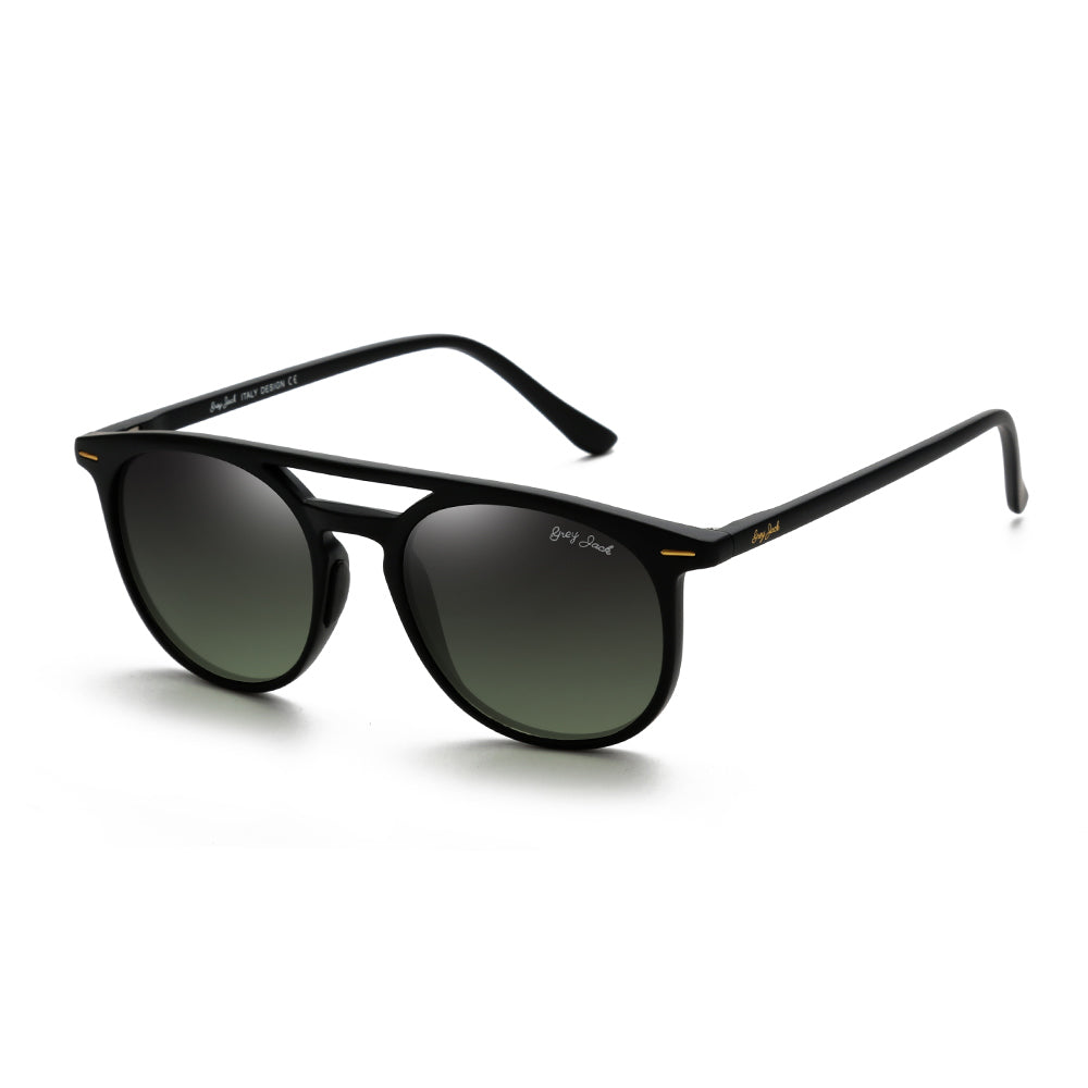 Matte Black Frame Double Green Lens