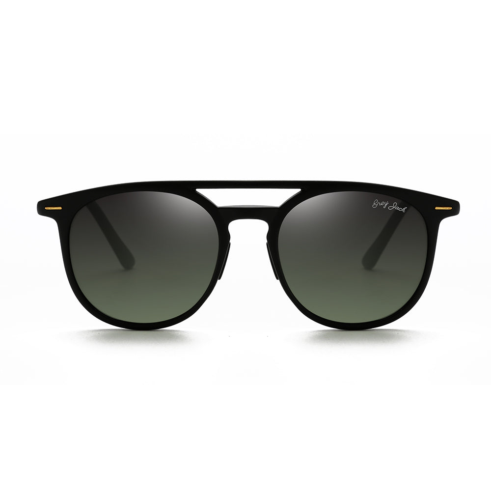 Matte Black Frame Double Green Lens