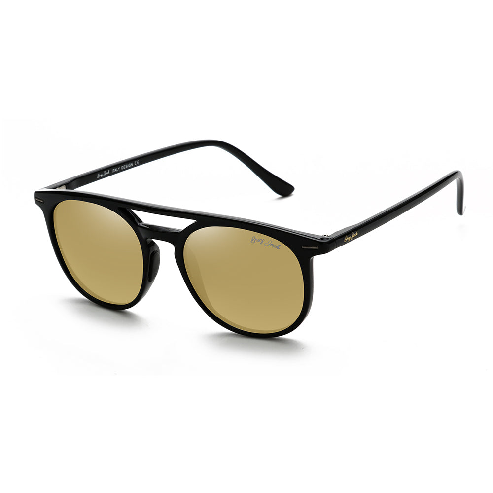Shine Black Frame Gold Lens