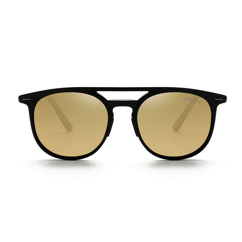 Shine Black Frame Gold Lens