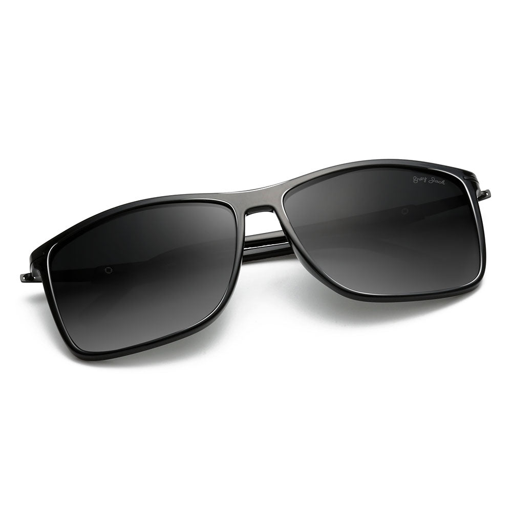 Shine Black Frame Gradient Grey Lens