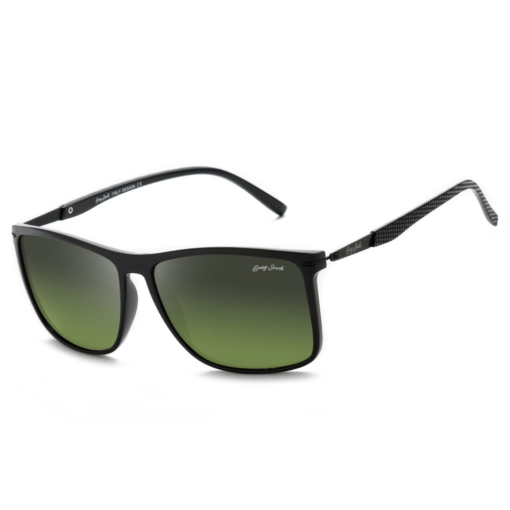 Matte Black Frame Double Green Lens