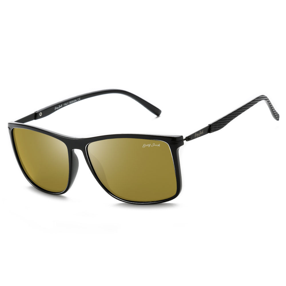 Shine Black Frame Gold Lens