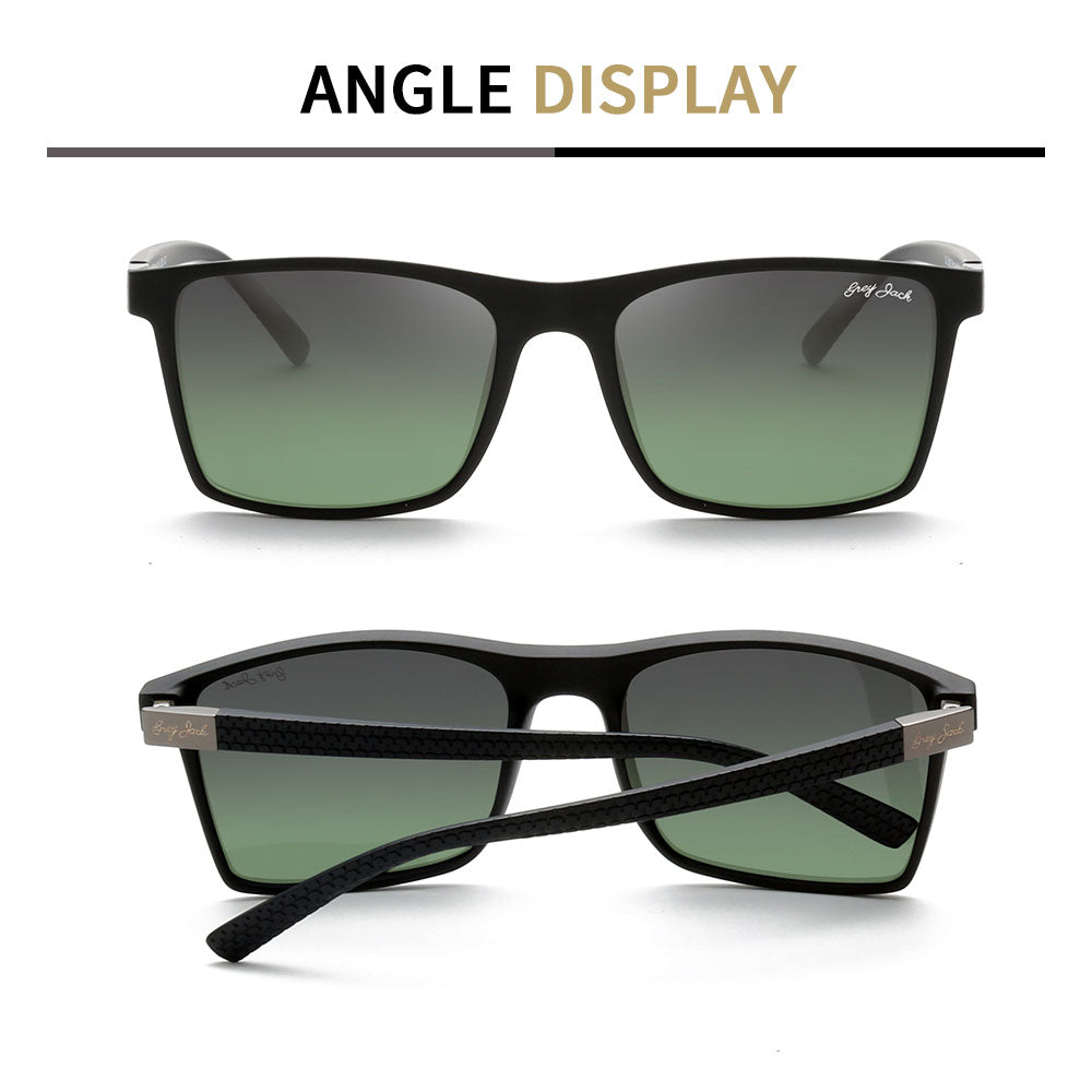 Matte Black Gun Frame Double Green Lens