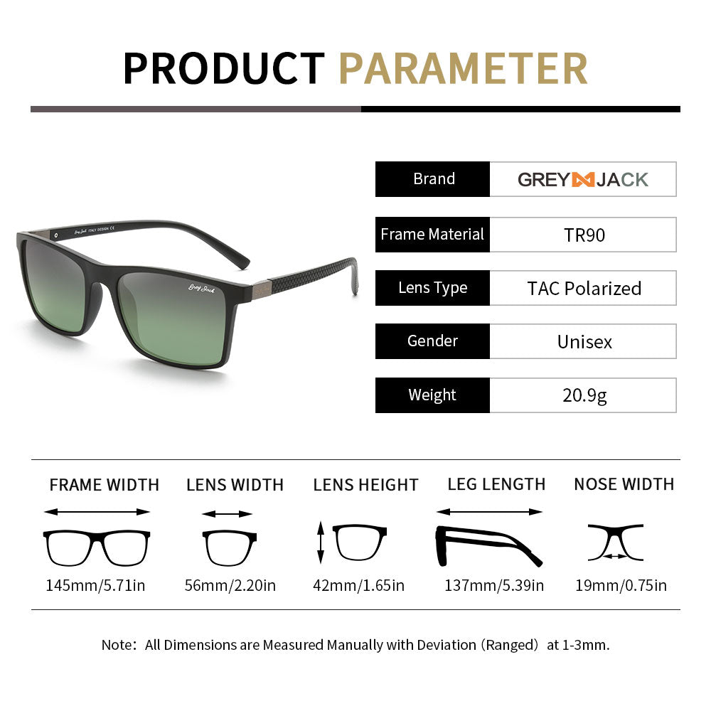 Matte Black Gun Frame Double Green Lens
