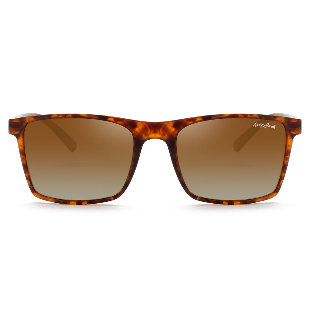 Matte Tiger Gold Frame Double Brown Lens