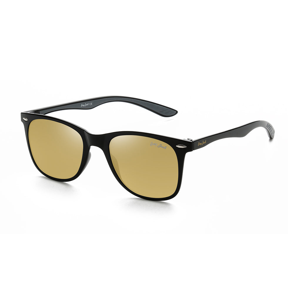 Black Frame Gold Lens