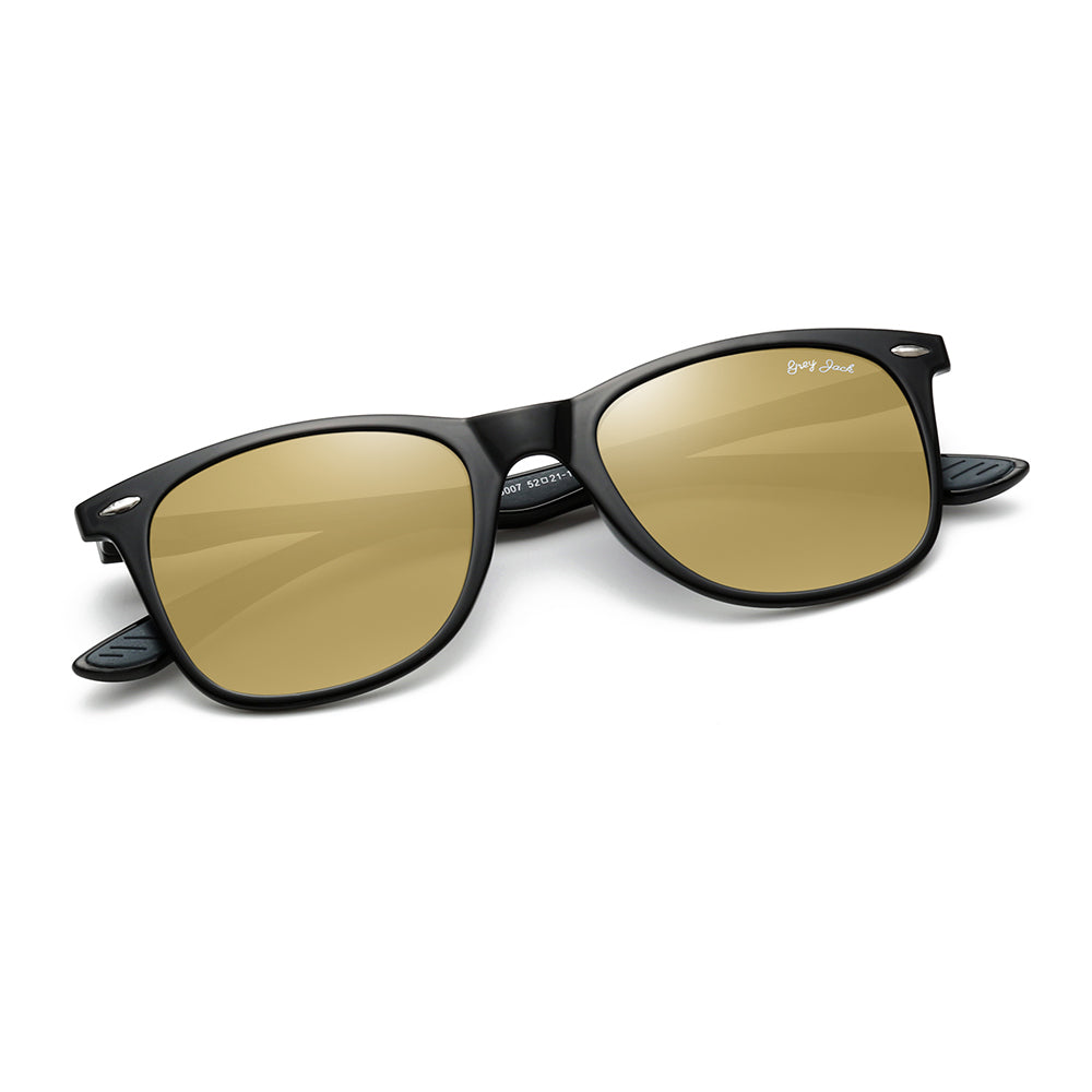 Black Frame Gold Lens