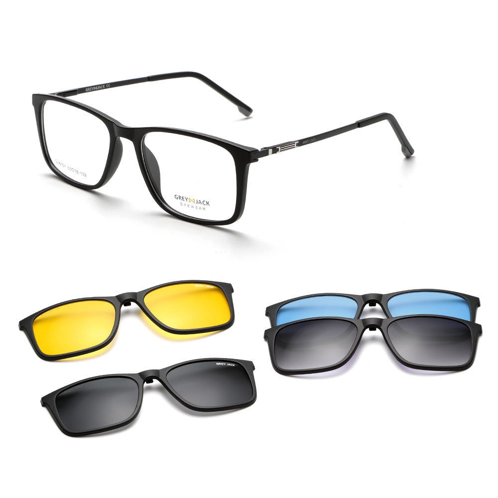 Matte Black Silver Frame