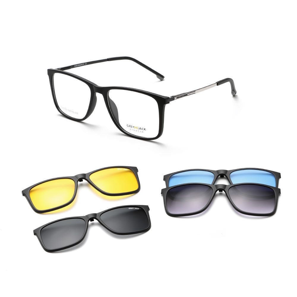 Matte Black Silver Frame
