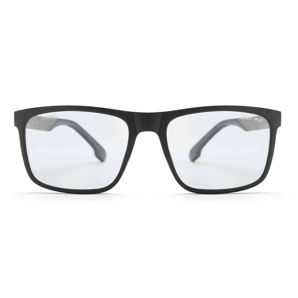 Matte Black Gold Frame Photochromic Lens