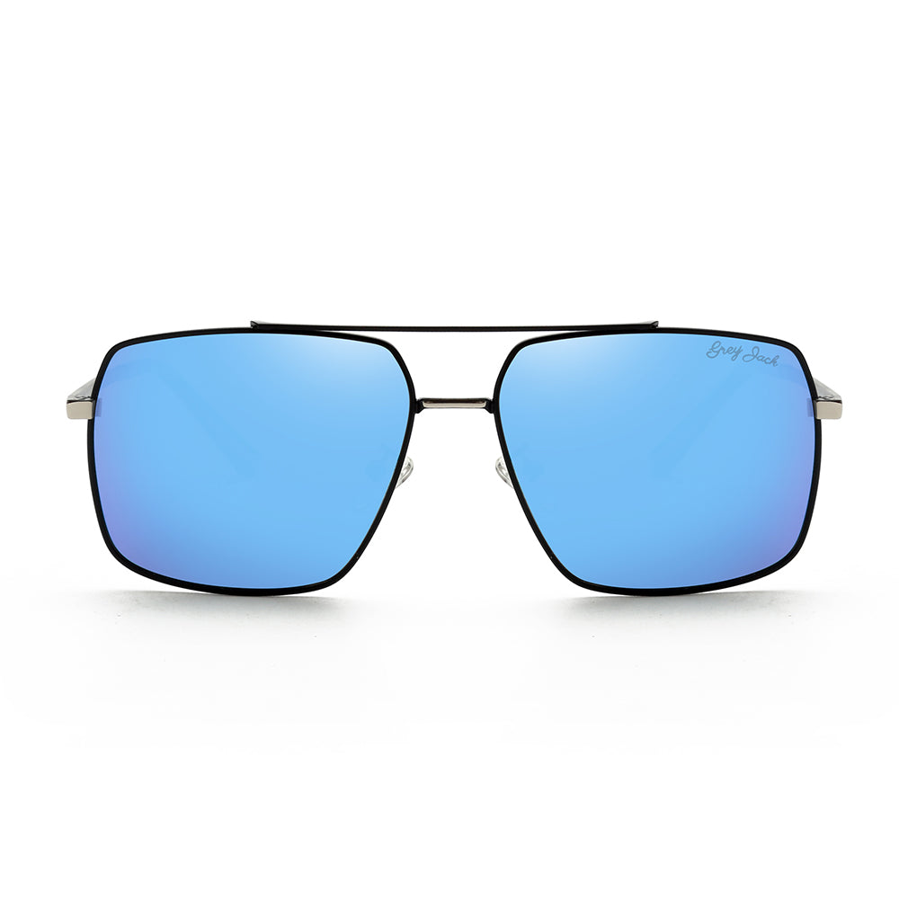 Silver Frame Blue Lens