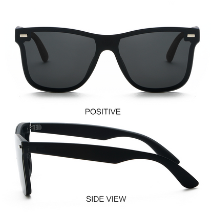 GREY JACK One Piece Retro TR90 Frame Polarized Sunglasses 1918