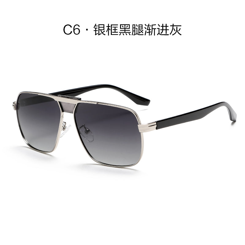 Retro Brand Designed Square Metal Polarized Sunglasses G020