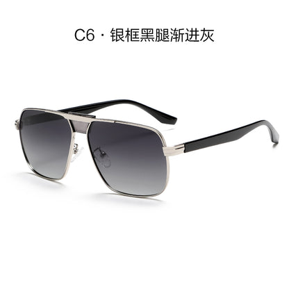 Retro Brand Designed Square Metal Polarized Sunglasses G020