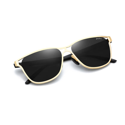 Gold Frame Black Lens